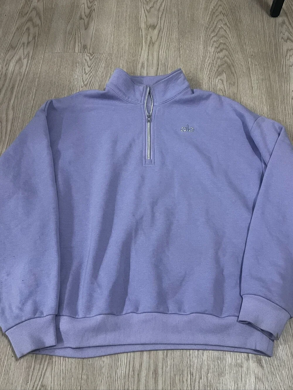 ALO Yoga Women's Lavender Half-Zip Pullover Xl